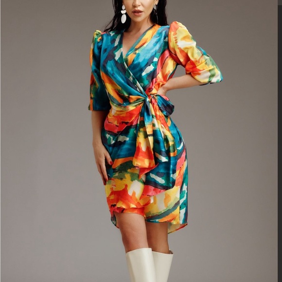 New Multi Color Short Dress - Picture 1 of 5